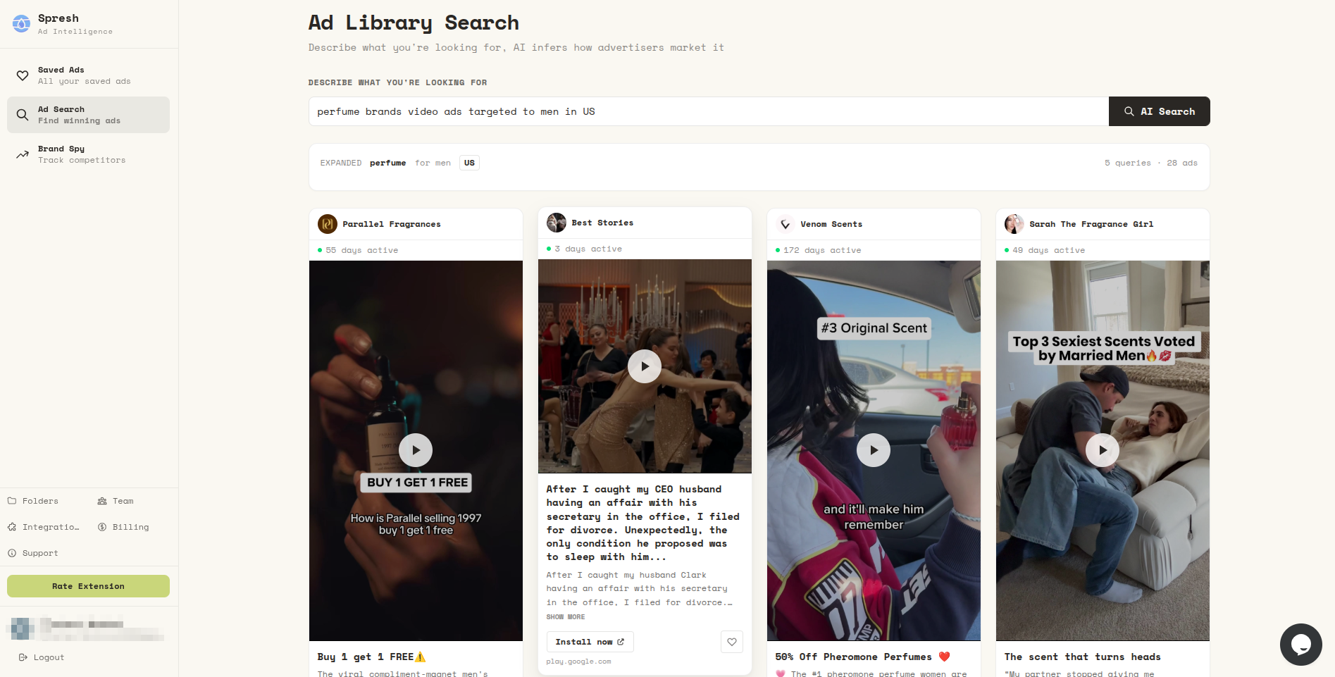 Spreshapp screenshot