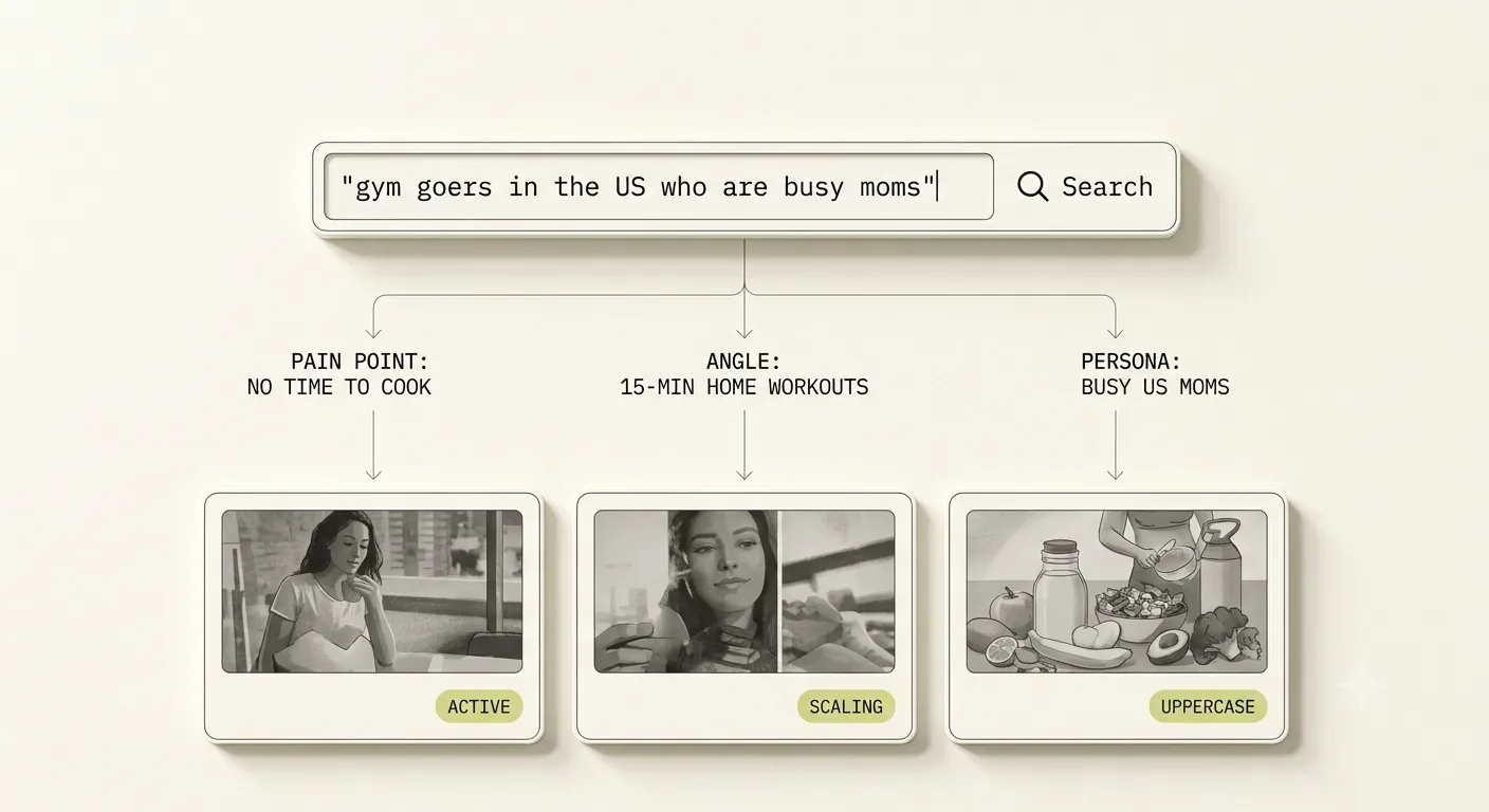 AI-powered Facebook ad search by persona